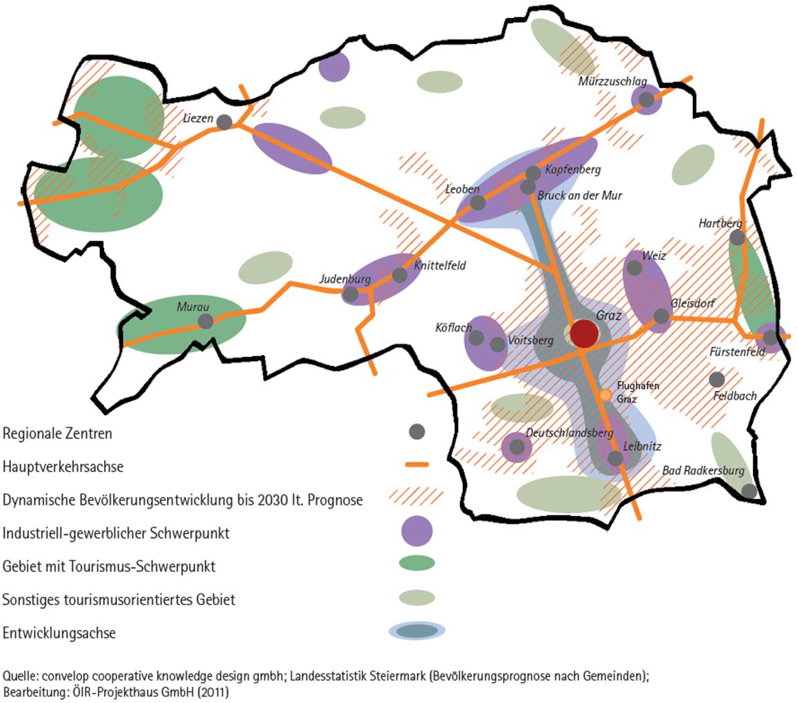 Stájer Központi Térség Stájerország szerkezeti képe 2009 óta Stájer Központi Térség: (Graz városa, Graz és