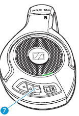 A fejhallgató hangerejének beállítása Nyomja meg a VOLUME [7] vagy a VOLUME + [5] gombot egyszer vagy többször, amíg a kényelmesen hallgatható, torzításmentes hangerő szintet el