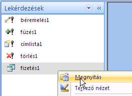 Ez egy lista, akár a mezőkből számított adatokkal, statisztikai lehetőségekkel. Adatmódosítás: A lekérdezésben megadjuk, hogy melyik mezőkön mit kell módosítani.