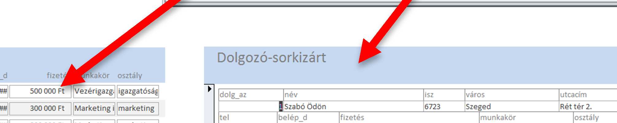 Í r t a : V i d a A t t i l a : : h a n s a g i i s k. h u 55 Az űrlapok előnye, hogy a feltöltési felület jobban formázható, védhető, mint egy táblánál.