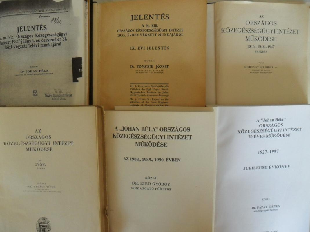 Ennek a lassan már 90 éves sorozatnak első kiadványai 1927-től, az OKI működésének első félévétől kezdetben a Népegészségügy folyóirat