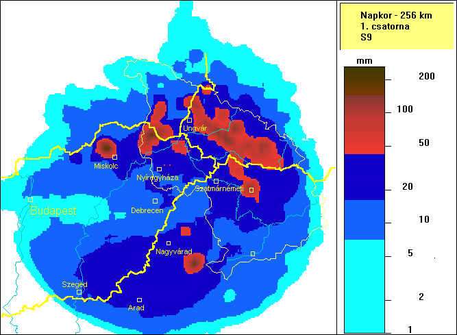 Nyíregyháza Tisza Túr Borsa Tisza Nagyág Talabor 28 Tarac Tisza Fekete-Tisza Kraszna Szamos Almás Kolozsvár Kis-Szamos Lápos Szamos Visó Beszterce 12 8 Csapadék (mm) 35 3