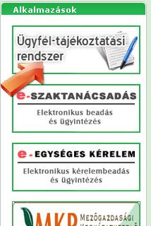 hu weboldalara, ahol az Elektronikus ügyintézés alkalmazás ikonjára kell kattintani.