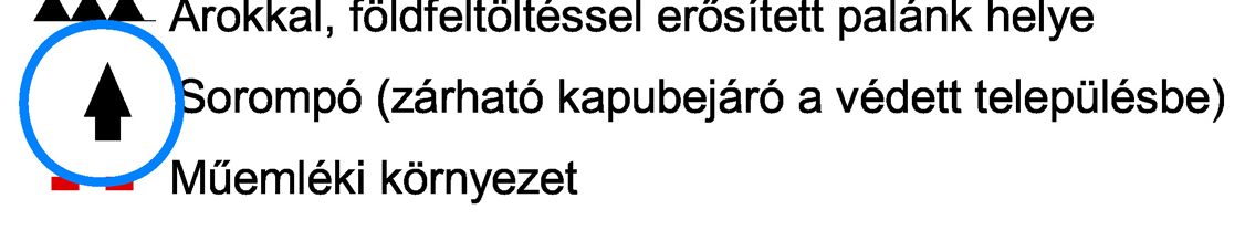 szemben megvédte területét. A védműn kapuk voltak, ahol árvizes időben csónakkal közlekedtek.