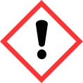 Veszélyt jelző piktogramok: GHS piktogram GHS07 Veszély/figyelmeztetés: Figyelem Veszélyességi osztály/kategóriák Bőrirrit 2.