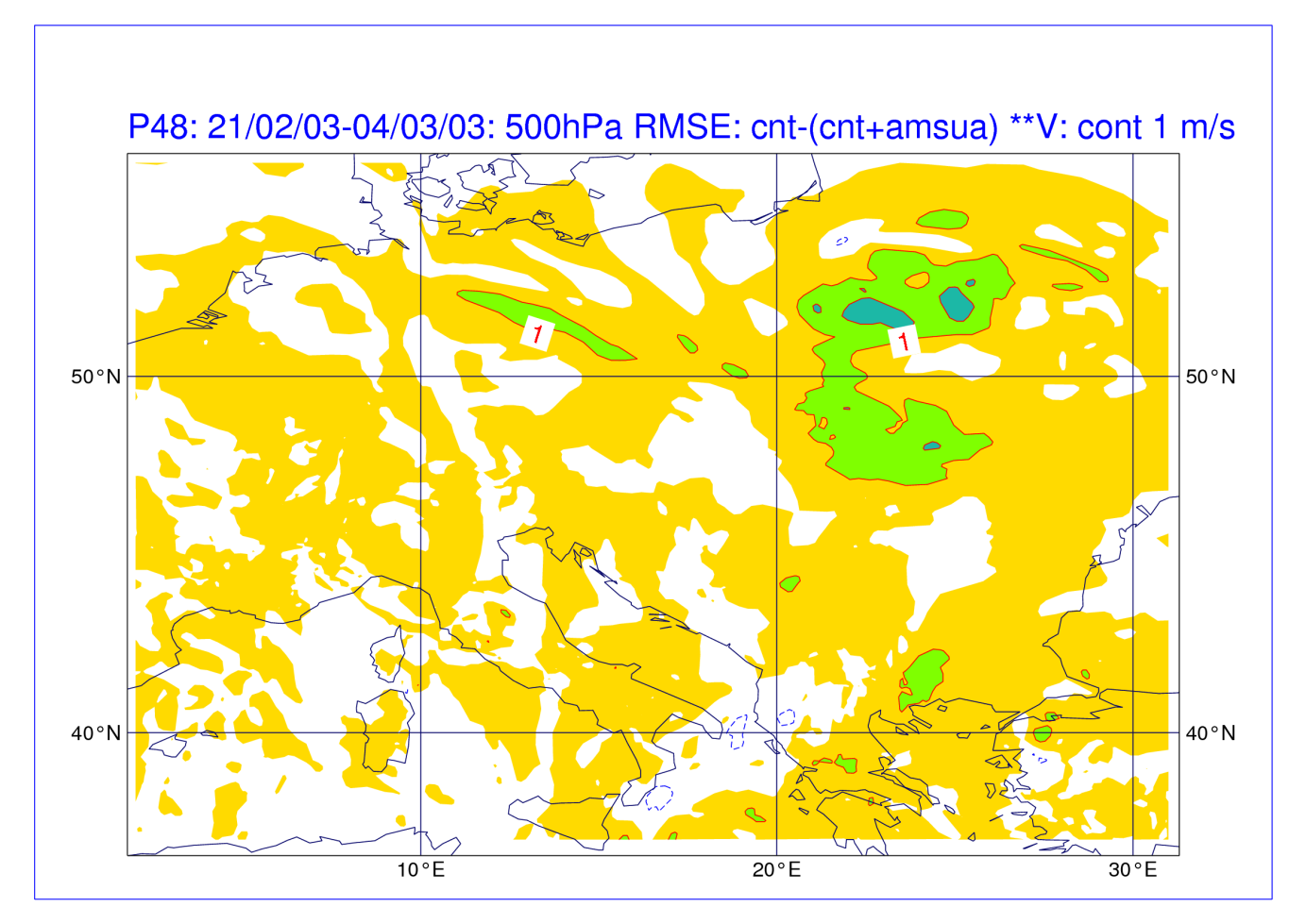 Műholdas adatok hatása NOAA/AMSU-A RMSE