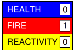 A termék neve: Epi MspI NFPA osztályozás (0 4-ig terjedő skála) Egészség = 0 Tűz = 1 Reaktivitás = 0 HMIS osztályozás (0 4-ig terjedő skála) Egészség = 0 Tűz = 1 Reaktivitás = 0 4.