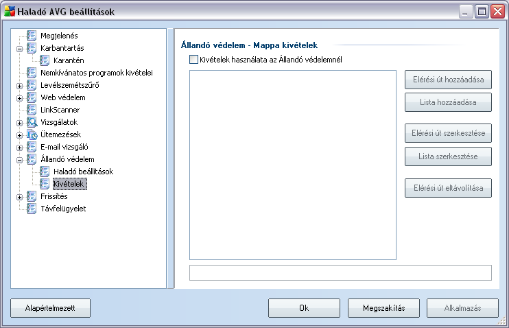 Megadhatja, hogy minden fájlt vagy csak a fertozheto fájlokat ellenorizze a program - továbbá meghatározhatja a kizárandó fájlok, illetve a mindenképpen vizsgálandó fájlok kiterjesztéseit is. 9.9.2.