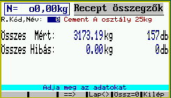 EltérMax - +: FinInd: UTH kezel: Utánhullás kg: ÜrítésMax: tömeg visszaesésre, csak ezután figyeli.