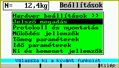 6. Beállítások A beállítások menüt normál esetben viszonylag ritkán kell alkalmazni, de a helyes működés szempontjából létkérdés, hogy megfelelően legyen minden kitöltve.