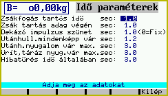 6.4.1 Tömeg paraméterek Mérleg üres határérték: Ha a bruttó tömeg az itt megadott érték alatt van, a mérleg üresnek számít.