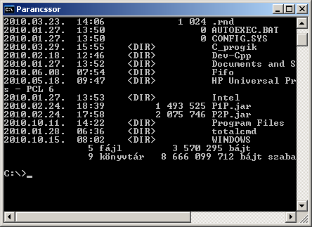 Operációs rendszerek DOS Disk Operating System - Lemezes Operációs Rendszer személyi számítógépekre, egy