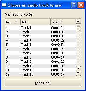 Elhelyezem a számítógép CD olvasójába az Audió formátumú CD lemezemet, amely tartalmazza a felhasználandó hangot. Kiválasztom Use Audio CD gombot.