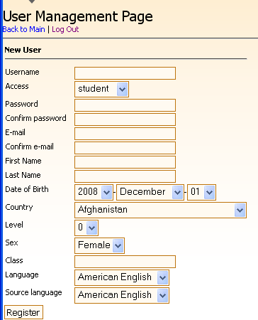 10.1.3Nem Windows XP-t vagy Vista-t használó diákok regisztrációja A www.ltcd.eu weboldalon a student feliratra klikkelünk és bejelentkezik a Student login page.