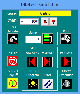 4. Melfa Basic V 4.1. Melfa Basic V 6. ábra. Debug Ezt a programozási nyelvet a Mitsubishi fejlesztette ki a gyártósori robotok programozására. A nevéből is adódóan egy basic típusú nyelv.