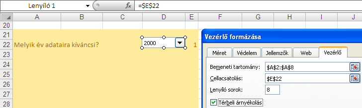 Feladat keresés a vkeres függvénnyel 19 szédpanel Népszerű elemek lapján a Fejlesztőeszközök lap megjelenítése a szalagon jelölőnégyzetet! 3.