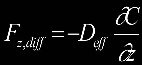 Diffúzió A térbeli kémiai potenciál-különbségek hatására létrejövő tömegáramot, melyet a Fick I. törvénye ír le, diffúziónak nevezzük.