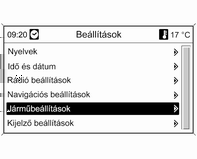 134 Műszerek és kezelőszervek történő automatikus ajtó zárási funkciót. Delayed door lock (Késleltetett ajtózárás): Be- vagy kikapcsolja a késleltetett ajtózárás funkciót.