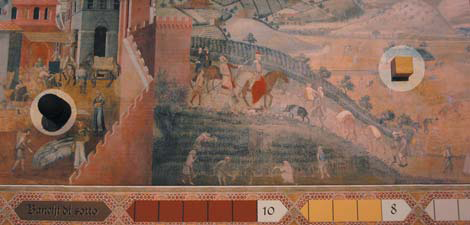 Játékszabály JÁTÉKÖTLET 1338-ban Siena tanácsa megbízta a híres művészt, Ambrogio Lorenzettit, hogy készítsen egy freskót, amelyen a város és környéke, valamint az itt űzött foglalkozások láthatók (A