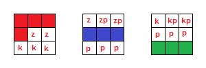 Így még három mező színét kaptuk meg. Vizsgáljuk az ábrán lilával jelölt mezőt. Zöld nem lehet.