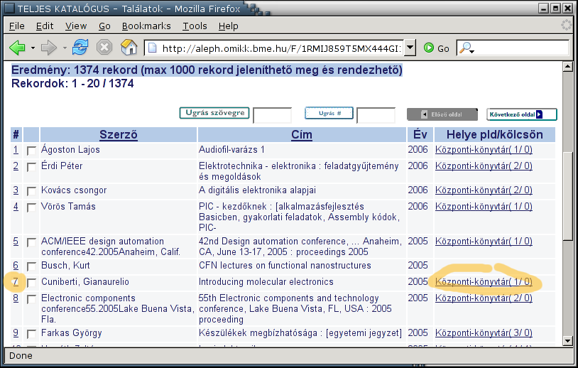 A találati oldalon a legújabb, elektronikával