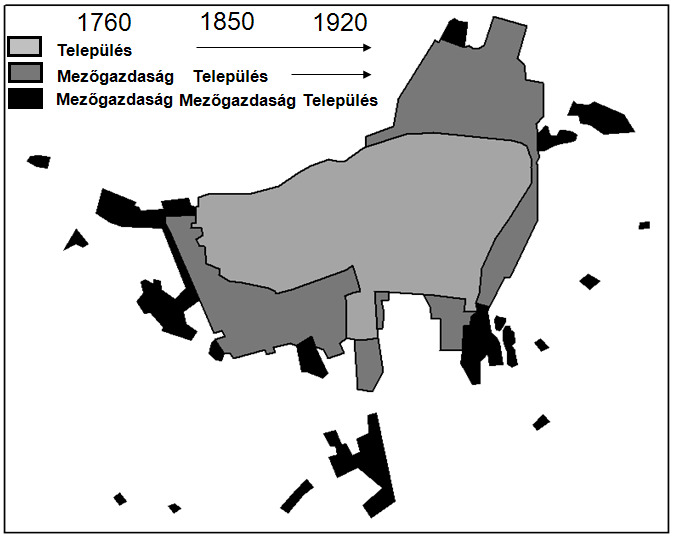 90. ábra: Tér-idő kompozit (Kunmadaras) Objektum orientált rendszer (Object-Oriented Model): Ez az újszerű adatmodellezési eljárás a térinformatikai alkalmazások esetében is megjelent.