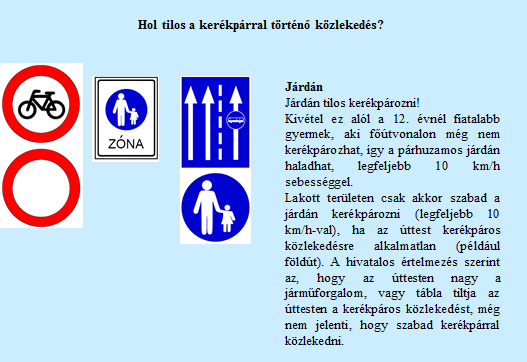 Kerékpárral a kerékpárútn, a kerékpársávn vagy erre utaló jelzés (117/c.