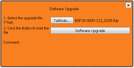 8.5. Software Upgrade A a legkorszerűbb programozható áramkörökből épül fel.