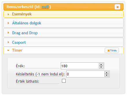 3.32. ábra. Példa itembuborékok használatára - vonalakkal 3.1.14. Időzítő Az időzítő feladatelem segítségével egy adott feladatban időkorlát adható meg.