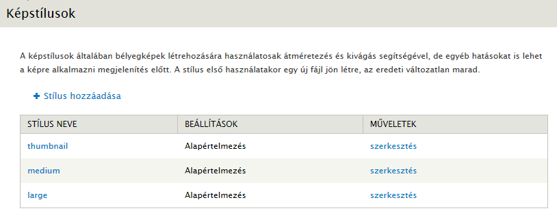 218. oldal 9. Entitás modulok tés esetén három képstílust is kapunk. Persze az is látható, hogy igény szerint új Stílus hozzáadása is megoldható. 9.11. ábra.