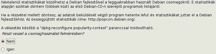Statisztika Dönthetünk, hogy küldünk-e információkat a fejlesztőknek az