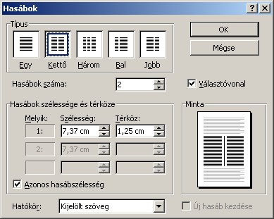 Felsrlás és számzás, hasáb, tabulátr Nagy Balázs Tamás Felsrlás és számzás, hasáb, tabulátr Felsrlás és számzás A szövegszerkesztők ezen kényelmi funkciójával a bekezdéseket felsrlásjellel, vagy