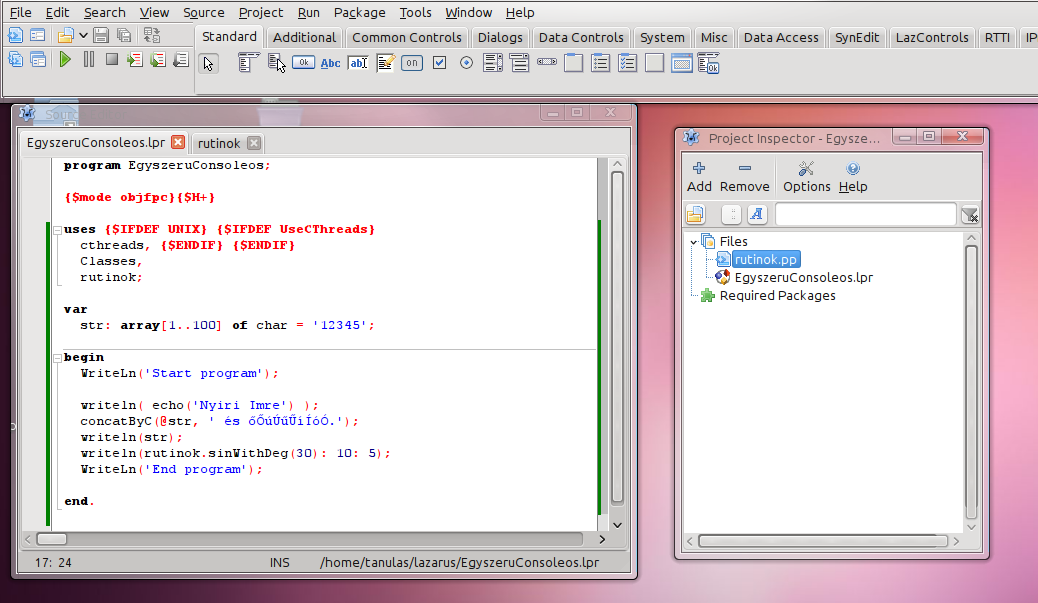 Object Pascal C/C++ könyvtárak használata 3.1.