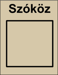 A szóköz (sp), mint speciális karakter A szóköz egy nyílt szövegben a leggyakrabban előforduló karakter.