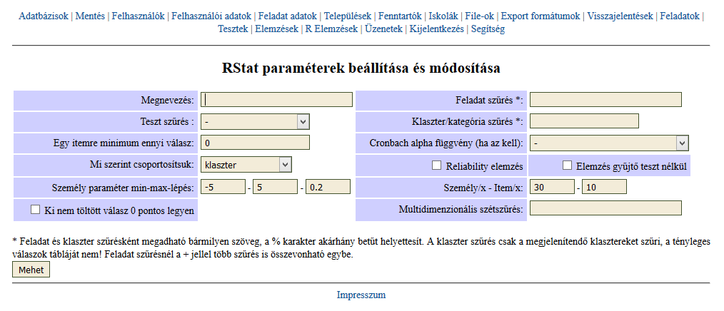 12. Elemzések futtatása az edia rendszerben Az edia rendszerbe beépített ETIRM és R programcsomagok segítségével mind klasszikus, mind valószínűségi tesztelméleti elemzések (egy, két és három