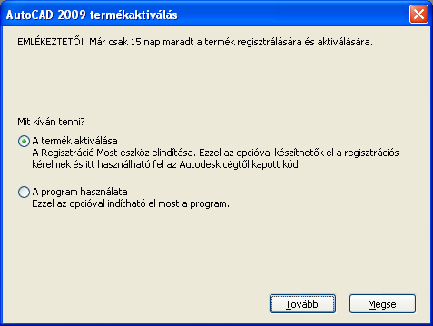 34 A PROGRAM TELEPÍTÉSE szól (a második párbeszédpanel már angol nyelvű), inkább egy hazai disztribútort keressünk fel! 1-6. ábra Az aktiválás indítása után kövessük az utasításokat.