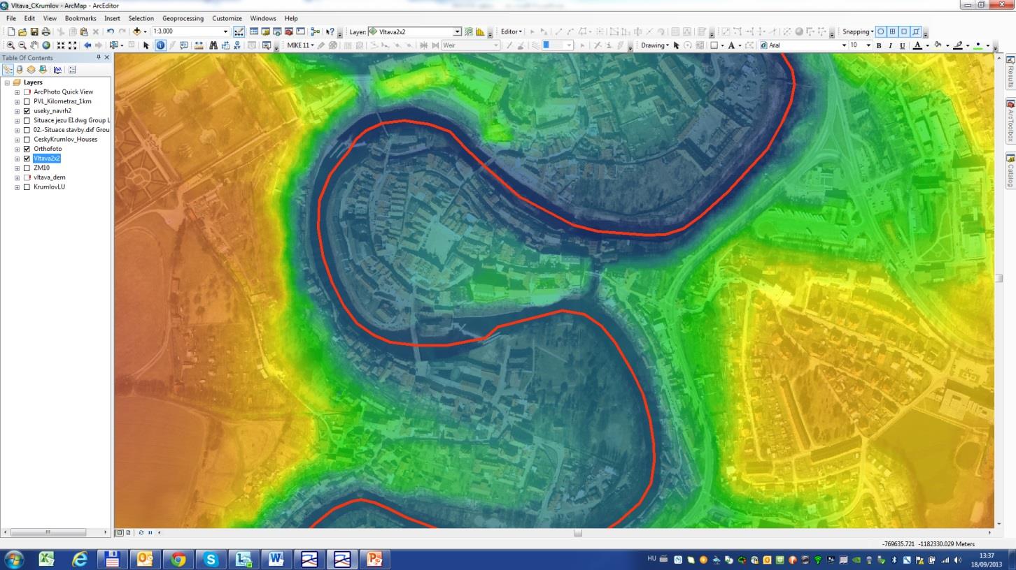 Gyakorlati példa Development of flood