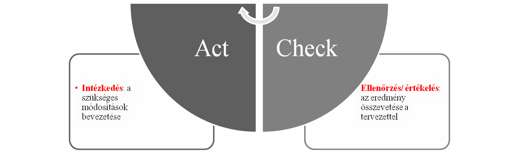 A PDCA ciklus, mint követendő elvárás