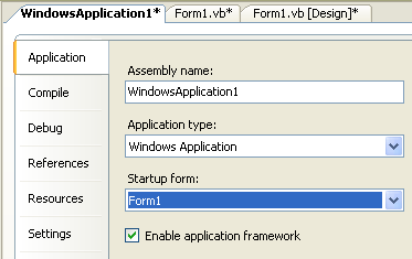 A kezdıablak beállítása A programablaknál általában meghagyjuk a Form1 azonosítót, de megadhatunk másik nevet is a forráskódban vagy a tulajdonságablakban (Properties).