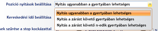 minden egyes gyertya tulajdonságát összevetni a sikerességgel. Mivel két feltételtől eltekintve a többi ugyanaz, ezért a fogalmakat egyszer írjuk csak le.