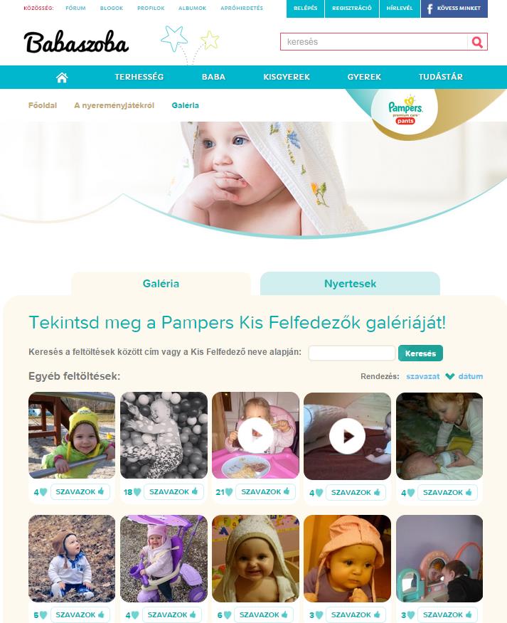 Babaszoba //Pampers képfeltöltős