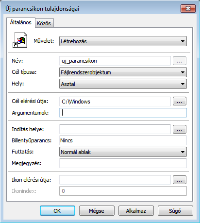 ACTIVE DIRECTORY FUNKCIONALITÁS A SULIXERVERBEN 6. Az OK gombra kattintás után a képernyő jobb oldali részében megjelenik az új parancsikon. 7.