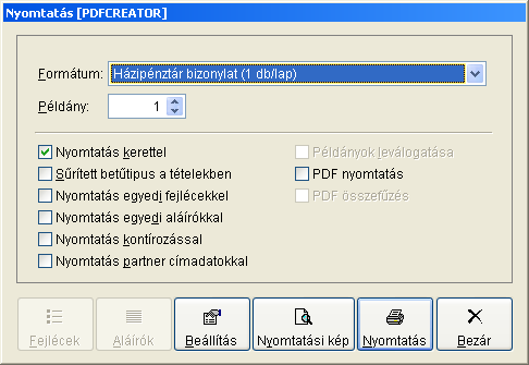 Házipénztár 31 Program lefagyása után: az indexállományok esetleges hibáinak kijavítása. Ha a számítógép vagy a program lefagyott, akkor a program újraindítása után az indexállományok megsérülhetnek.