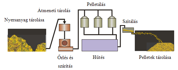 7. ábra: A Polgárdi pelletáló üzem technológiai törzsfája [11] 2.7.2. Turenki factory Finnország A 8.