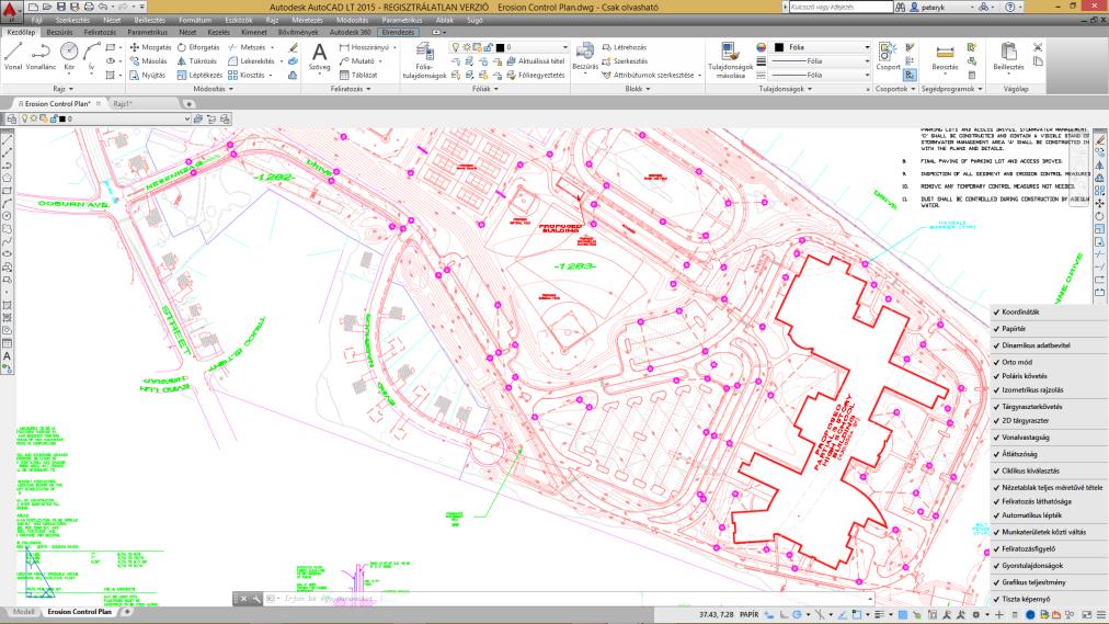 70 AZ AUTOCAD LT 2016 ALAPJAI ból, azaket most csak az Ablak menüből érhetjük el (lásd az 1-49. ábrát).