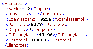 Adatexport útmutató - 1.0.1.0 1.4.4 Ellenőrző számok Az ellenőrző számokra a beolvasás miatt van szükség, ezért ezeket az értékeket kötelező megadni.