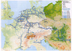 A TEN-T közúti hálózata menti folyosók 2002-ben az unióban, 40-40 km légvonali távolság lefedettségét feltételezve Gyorsforgalmi út: területi lefedettség Gutiérrez, J. Urbano. P.