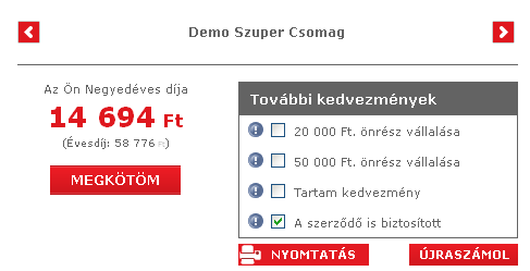 12 3.2.1 A menüdoboz elemei A felugró ablak jobb oldala két jól elhatárolható részből épül fel. A felső rész mindig fix adattartalommal bír.