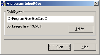 6 GeoCalc 3 A program telepítése.