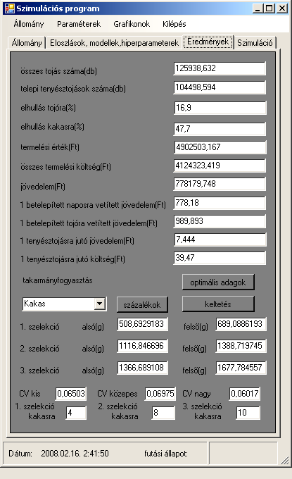 Az alapfelületen található tabulátor fülek segítségével a felületen megjelenı ablak tartalma változik.